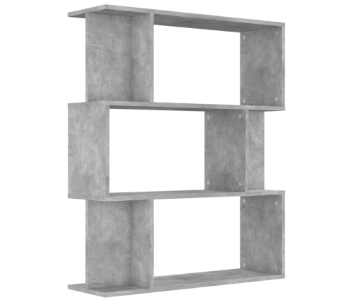 Grāmatu Plaukts, 80X24X96 Cm, Betonpelēks, Inženierijas Koks Vidaxl