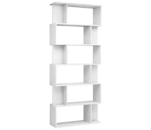 Raamaturiiul Kõrgläikega Valge 80 X 24 X 192 Cm