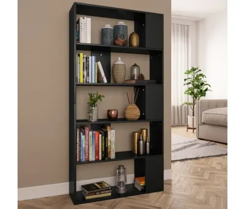 Grāmatu Plaukts, 80X24X159 Cm, Melna, Inženierijas Koks Vidaxl