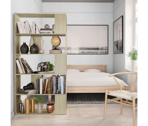 Raamatukapp, Sonoma Tamm, 80 X 24 X 159 cm Tehispuit