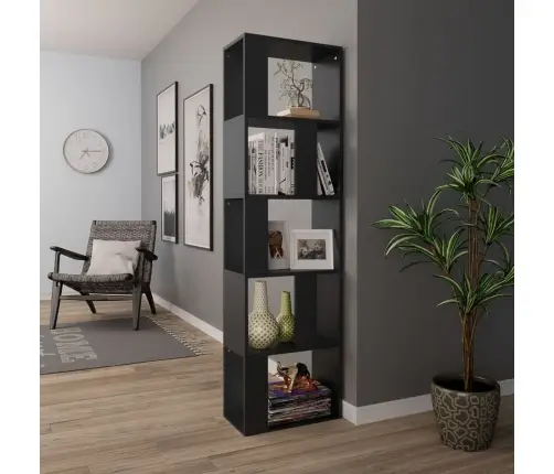 Raamaturiiul/Ruumijagaja Must 45 X 24 X 159 Cm Tehispuit Raamaturiiul/Ruumijagaja Must 45 X 24 X 159 Cm Tehispuit