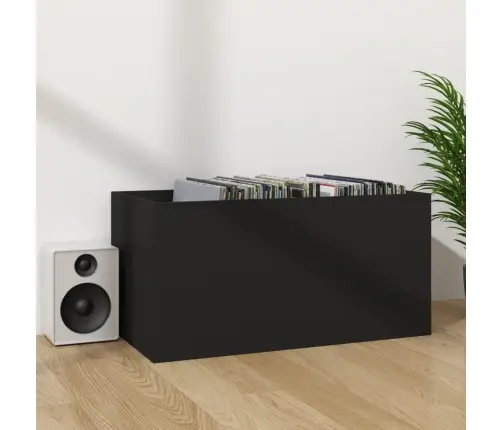 Dėžė Vinilinėms Plokštelėms, Juoda, 71X34X36cm Mediena