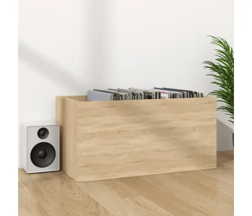 Dėžė Vinilinėms Plokštelėms, Ąžuolo, 71X34X36cm Mediena