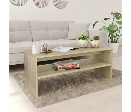 Kafijas Galdiņš, 100X40X40Cm, Ozolkoka Krāsā, Inženierijas Koks Vidaxl