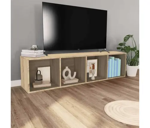 Spintelė Knygoms/Tv, Ąžuolo, 36X30X143cm Apdirbta Mediena