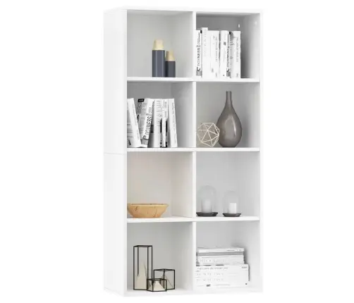 Knygų/Šoninė Spintelė, Balta, 66X30X130cm Apdirbta Mediena