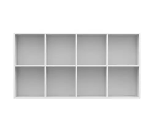 Grāmatu Plaukts, 66X30X130 Cm, Spīdīgi Balts, Inženierijas Koks Vidaxl