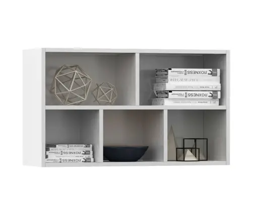 Grāmatu Plaukts, 50X25X80 Cm, Balta Inženierijas Koks Vidaxl