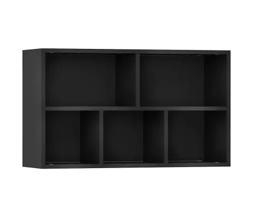 Grāmatu Plaukts, 50X25X80 Cm, Melns, Inženierijas Koks Vidaxl