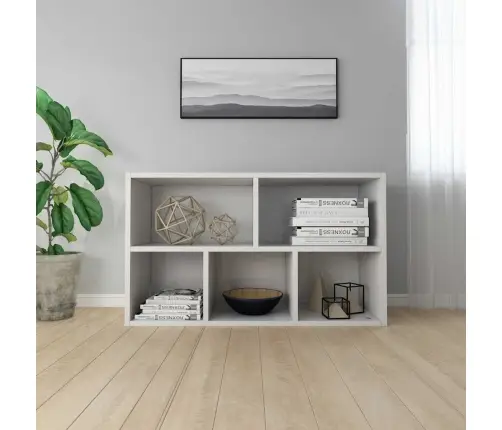 Grāmatu Plaukts, 50X25X80 Cm, Spīdīgi Balts, Inženierijas Koks Vidaxl