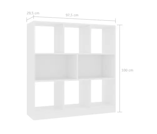 Grāmatu Plaukts, 97,5X29,5X100 Cm, Balta, Inženierijas Koks Vidaxl