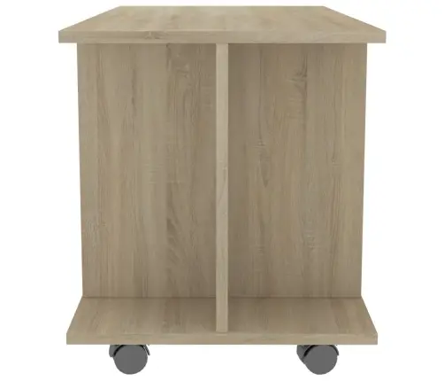 Tv Skapītis Ar Ritenīšiem, Ozola, 80X40X45Cm, Inženierijas Koks Vidaxl