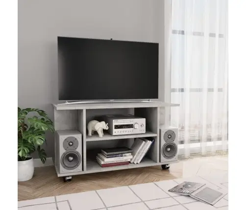 Tv Skapītis Ar Ritenīšiem, Pelēks, 80X40X45 Cm, Koks Vidaxl Tv Skapītis Ar Ritenīšiem, Pelēks, 80X40X45 Cm, Koks Vidaxl