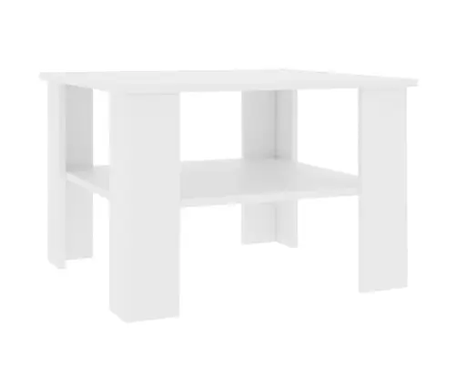 Kafijas Galdiņš, 60X60X42 Cm, Balts, Inženierijas Koks Vidaxl