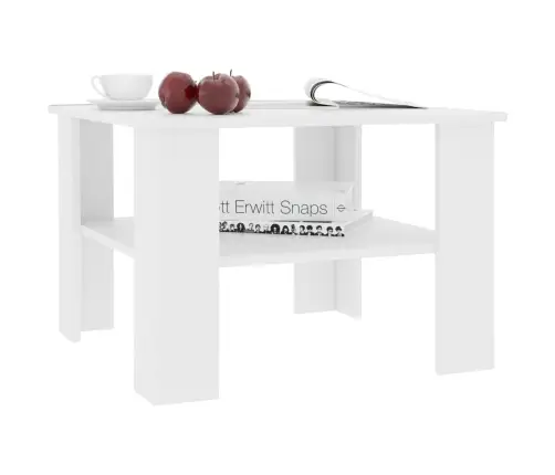 Kafijas Galdiņš, 60X60X42 Cm, Balts, Inženierijas Koks Vidaxl