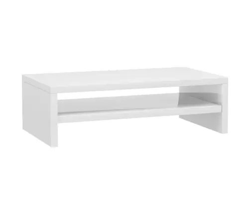 Monitora Paliktnis, 42X24X13Cm, Inženierijas Koks Spīdīgi Balts Vidaxl