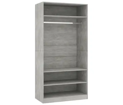 Drabužių Spinta, Betono Pilkos Spalvos, 100X50X200 cm Mdp