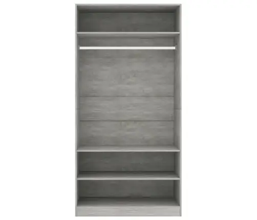 Drabužių Spinta, Betono Pilkos Spalvos, 100X50X200 cm Mdp