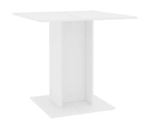 Söögilaud, Valge 80 X 80 X 75 Cm Tehispuit
