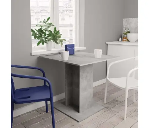 Virtuves Galds, 80X80X75 Cm, Betona Pelēks, Inženierijas Koks Vidaxl