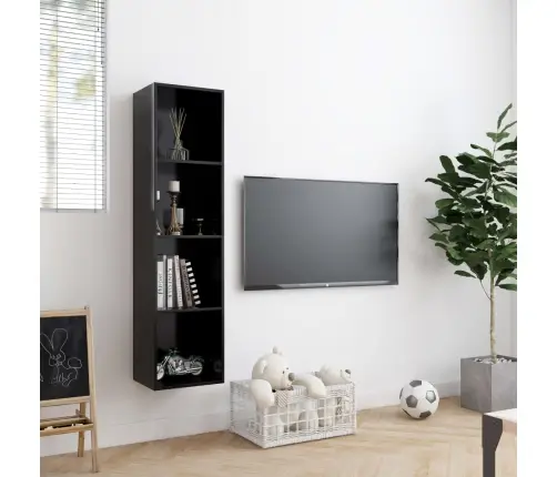 Grāmatu Plaukts, 143X30X36 Cm, Melns Vidaxl