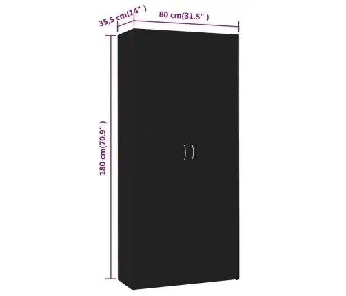 Kingakapp, Must, 80 X 35,5 X 180 cm Tehispuit