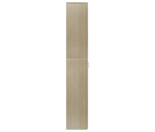 Biroja Skapis, Balts, Ozola Krāsa 60X32X190Cm Inženierijas Koks Vidaxl