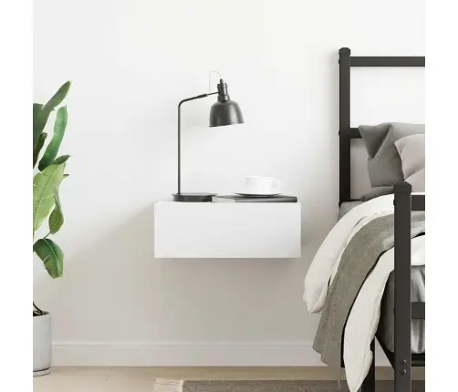 Naktsskapītis, 40X30X15 Cm, Inženierijas Koks, Balts Vidaxl