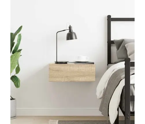 Pakabinamas Naktinis Staliukas, Ąžuolo, 40X30X15cm Mediena