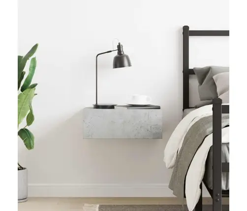 Pakabinamas Naktinis Staliukas, Betono, 40X30X15cm Mediena