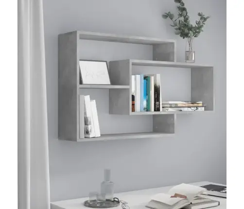 Sienas Plaukti, 104X20X58,5Cm, Betona Pelēki, Inženierijas Koks Vidaxl Sienas Plaukti, 104X20X58,5Cm, Betona Pelēki, Inženierijas Koks Vidaxl