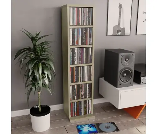 Spintelė Kompaktiniams Diskams, Ąžuolo, 21X20X88cm Mediena