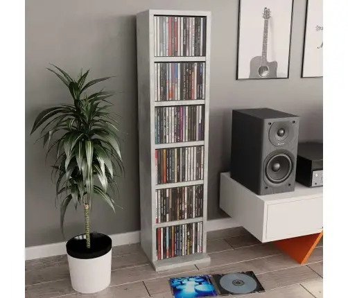 Cd-Kapp, Betoonhall, 21 X 20 X 88 cm Tehispuit