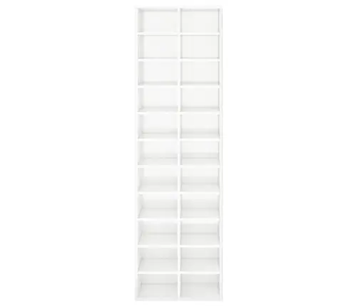 Spintelė Batams, Baltos Spalvos, 54X34X183cm Mdp, Labai Blizgi