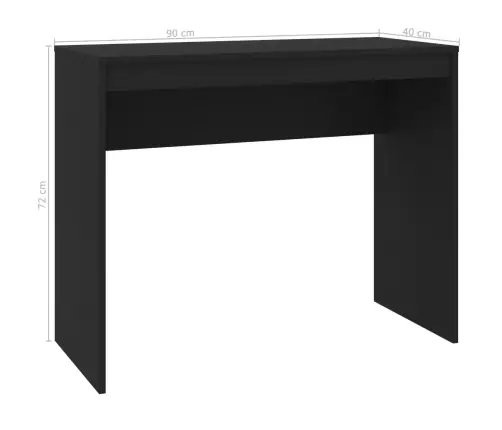 Rašomasis Stalas, Juodos Spalvos, 90X40X72cm Apdirbta Mediena