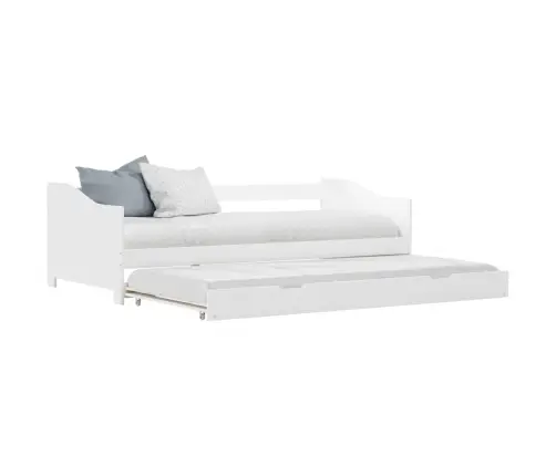 Izvelkams Dīvāna Rāmis, Balts, Priedes Koks, 90X200 Cm Vidaxl