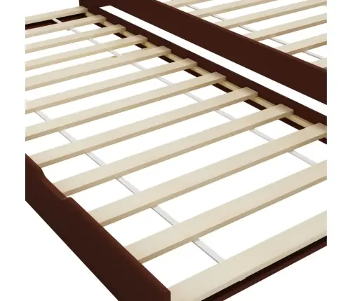 Izvelkams Dīvāna Rāmis, Tumši Brūns, Priedes Koks, 90X200 Cm Vidaxl