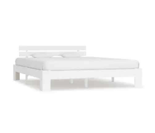 Lovos Rėmas Su Galvūgaliu, Baltas, 160X200 cm Pušies Masyvas