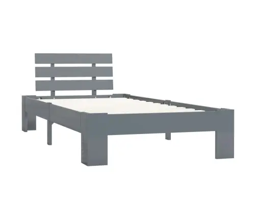 Voodiraam, Hall, Tugevast Männipuidust, 90 X 200 Cm