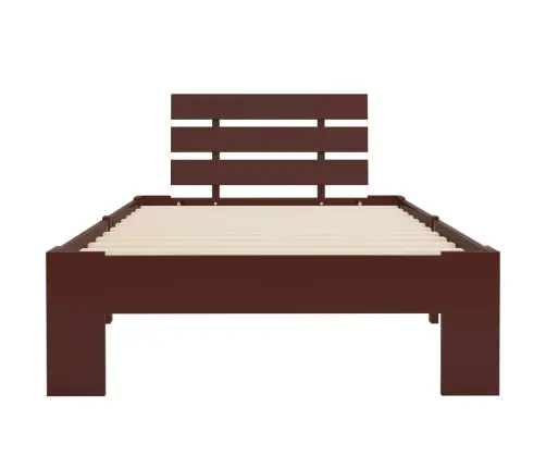 Lovos Rėmas, Tamsiai Rudos Sp., 100X200 cm Pušies Med. Masyvas