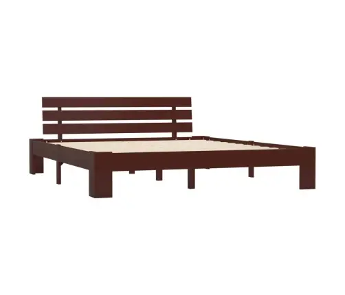 Gultas Rāmis, Tumši Brūns, Priedes Masīvkoks, 180X200 Cm Vidaxl