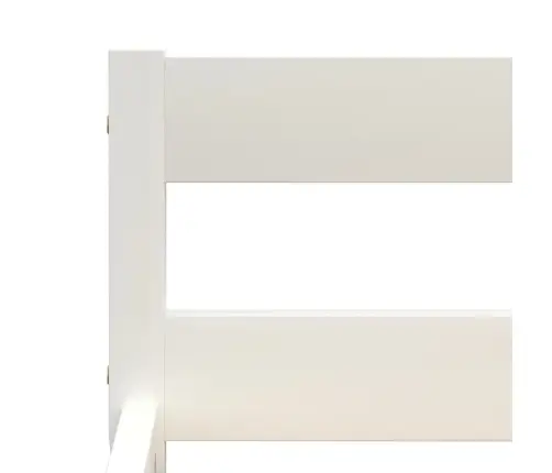 Gultas Rāmis, Balts, Priedes Masīvkoks, 90X200 Cm Vidaxl