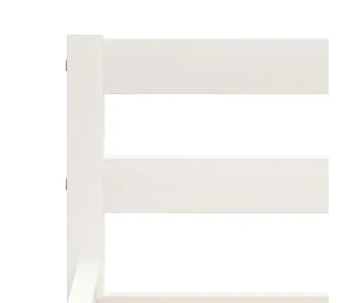 Gulta Bez Matrača, Balts, 140X200 Cm, Priedes Masīvkoks Vidaxl