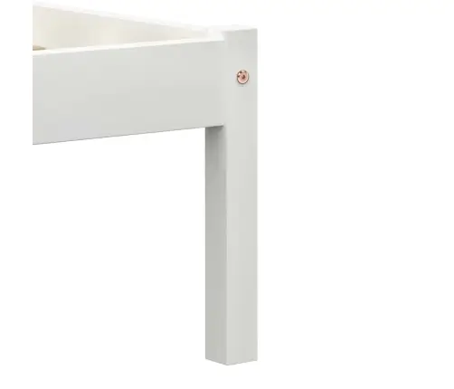 Gulta Bez Matrača, Balts, 140X200 Cm, Priedes Masīvkoks Vidaxl