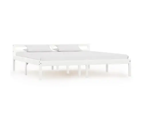 Voodiraam, Valge, Toekast Männipuidust, 160 X 200 Cm