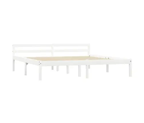 Voodiraam, Valge, Toekast Männipuidust, 160 X 200 Cm