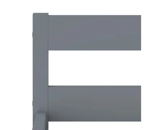 Gultas Rāmis, Pelēks, Priedes Masīvkoks, 100X200 Cm Vidaxl