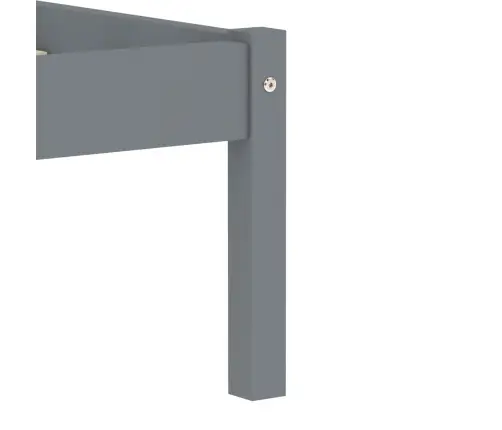 Gultas Rāmis, Pelēks, Priedes Masīvkoks, 100X200 Cm Vidaxl