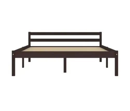 Lovos Rėmas, Tamsiai Rudos Sp., 120X200 cm Pušies Med. Masyvas