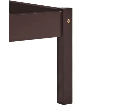 Voodiraam, Tumepruun, Tugevast Männipuidust, 140 X 200 Cm